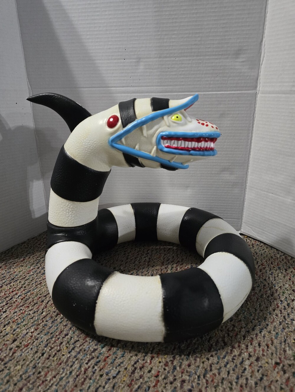 Beetlejuice Sandworm Spirit Halloween Retired Plastic Coiled Snake Goth Decor